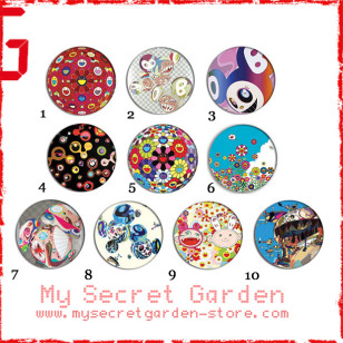 Takashi Murakami - Pop Art  Pinback Button Badge Set 1a, 1b or 1c ( or Hair Ties / 4.4 cm Badge / Magnet / Keychain Set )